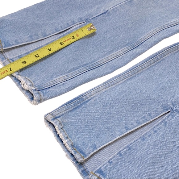 A&F 90s Straight Ultra High Rise Curve Love Slit Font Jeans Sz 27|4s - Picture 6 of 7